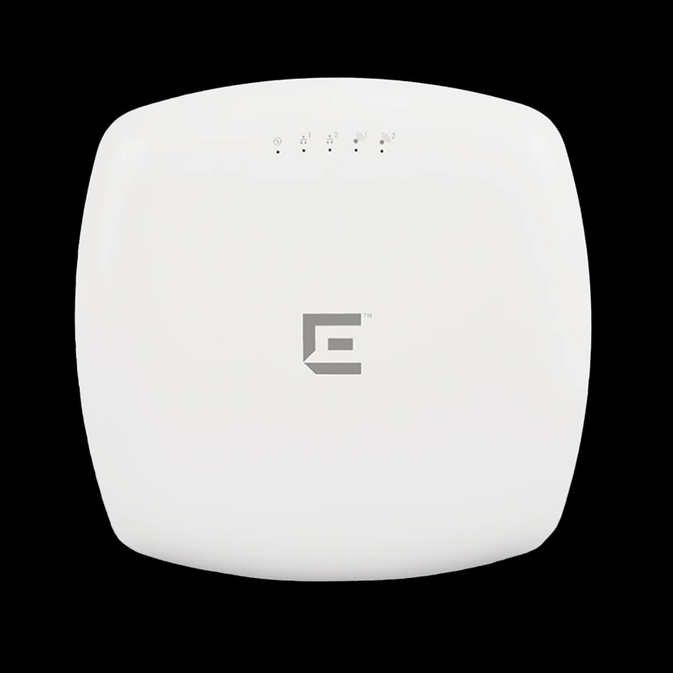 Left: white Extreme wireless access point product shot on near-black. (1 of 2)